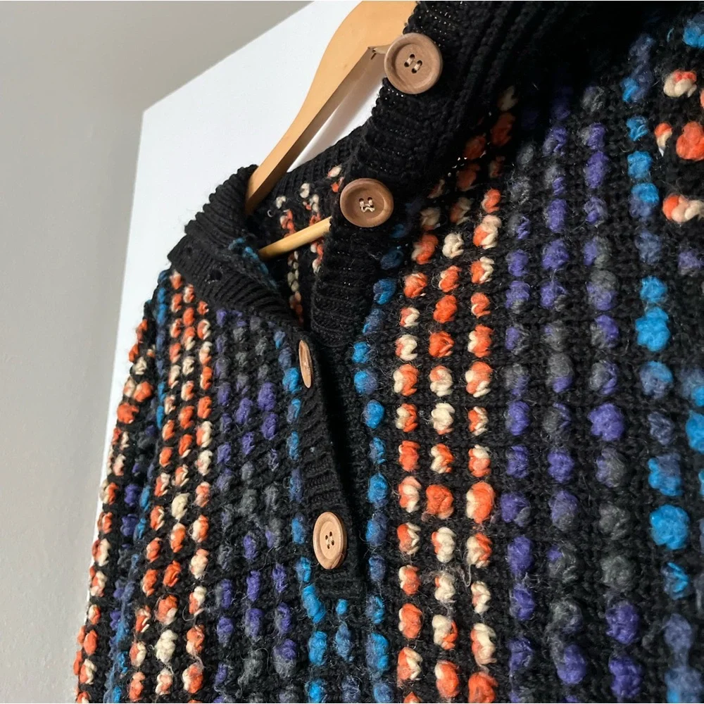 Nümph Multicoloured wool crochet jumper with buttons super unique - Picture 4 of 8